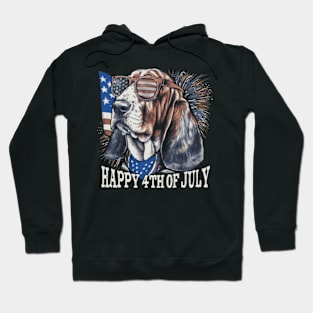 Happy 4th Of July Dog Art Hoodie